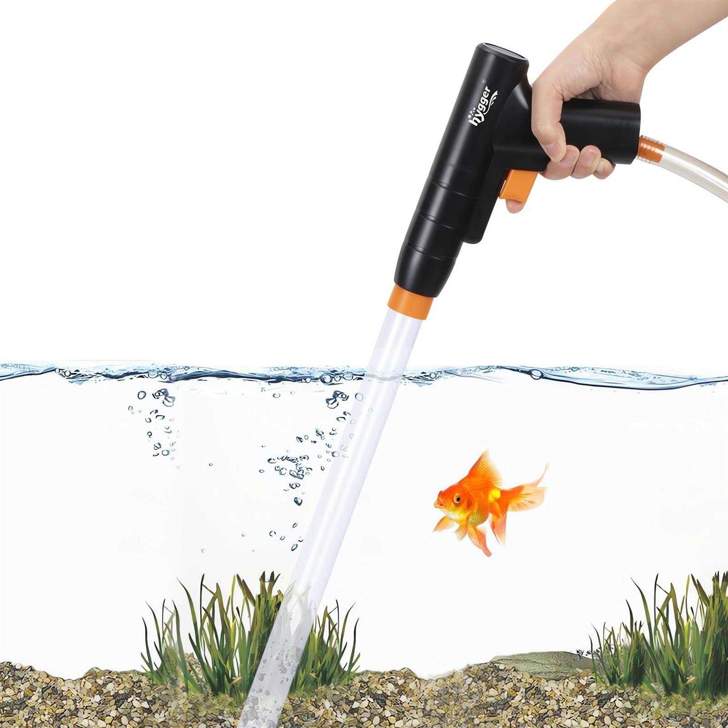 hygger Aquarium Gravel Cleaner New Quick Water Changer with Air-Pressing Button Fish Tank Sand Cleaner Kit Aquarium Siphon Vacuum Cleaner with Water - Pet Supplies online store