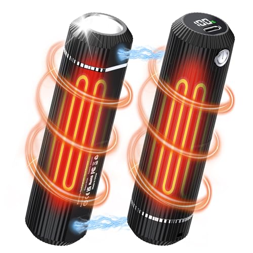 Rechargeable Hand Warmer, 2 Pack 10000mAh Power Bank Electric Hand Heater, USB Quick Charge Portable Pocket Hand Warm for Outdoor-Winter Gift for Everyone
