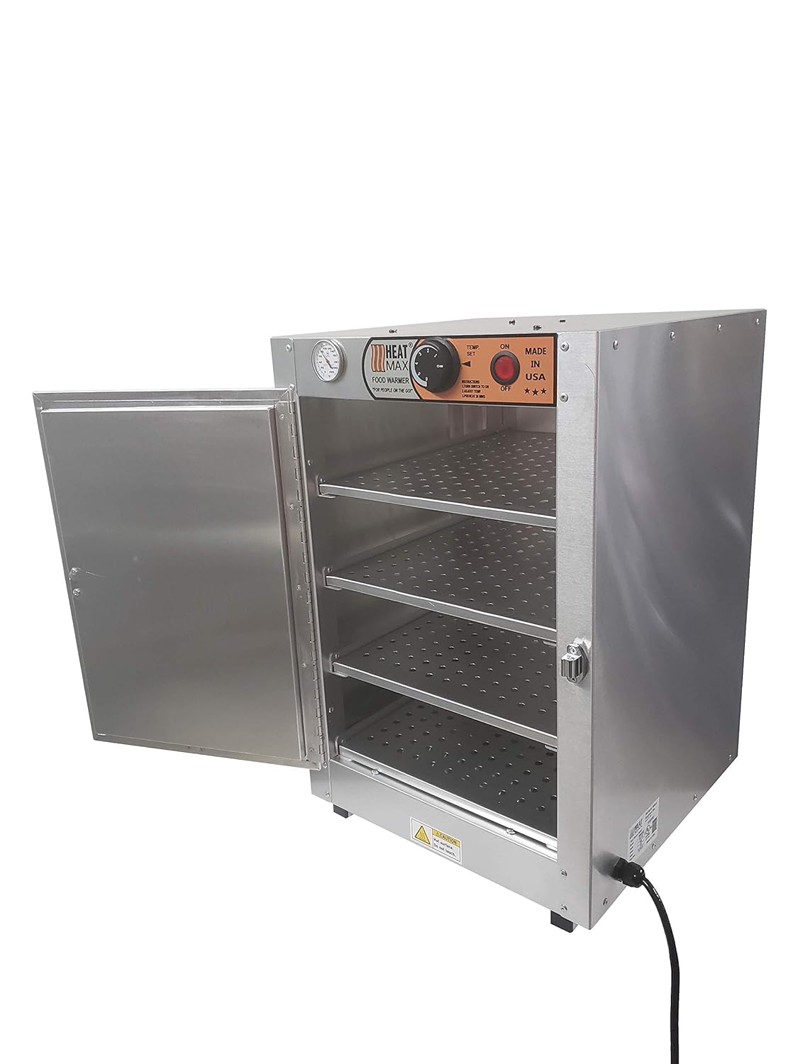 HeatMax 16x16x24 Small Hot Box Food Warmer- The Original and The Best - with an Interior usable Shelf Space of 13 x 15.5 inch. for Half Size Disposable Pans, BBQ, Pizza, Any hot Food