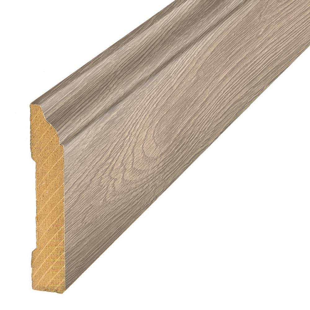 SimpleSolutions Calabash Oak 3.3-in x 94.5-in MDF Floor Base in Gray | MG001959