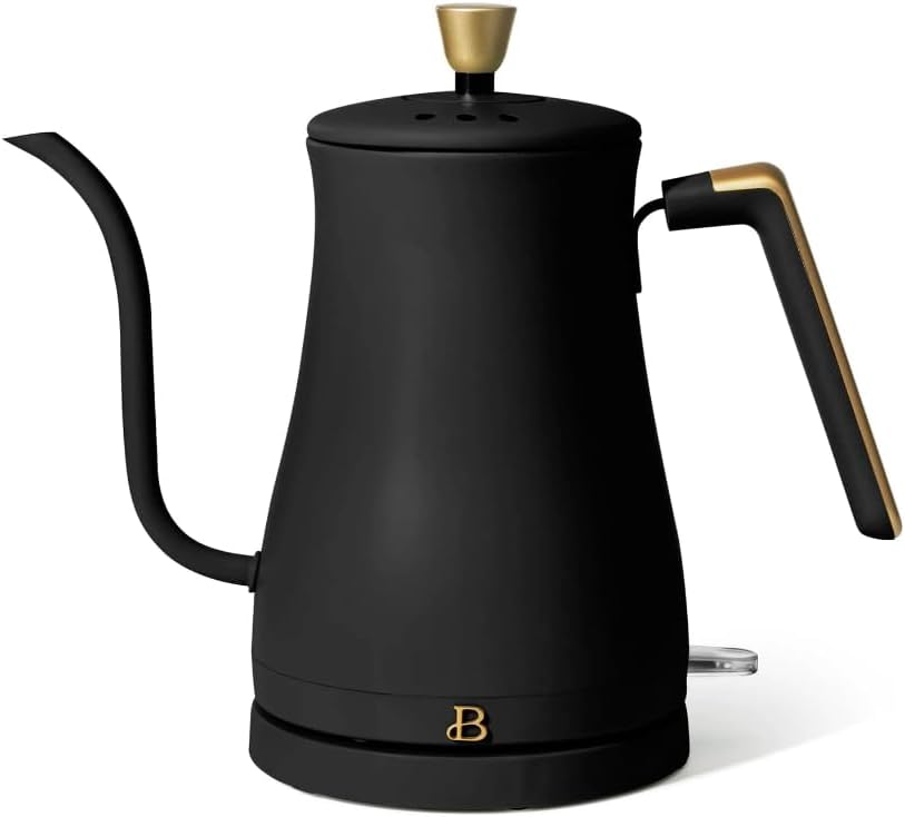 GenericBeautiful 1L Electric Gooseneck Kettle, by Drew Barrymore (Black Sesame)