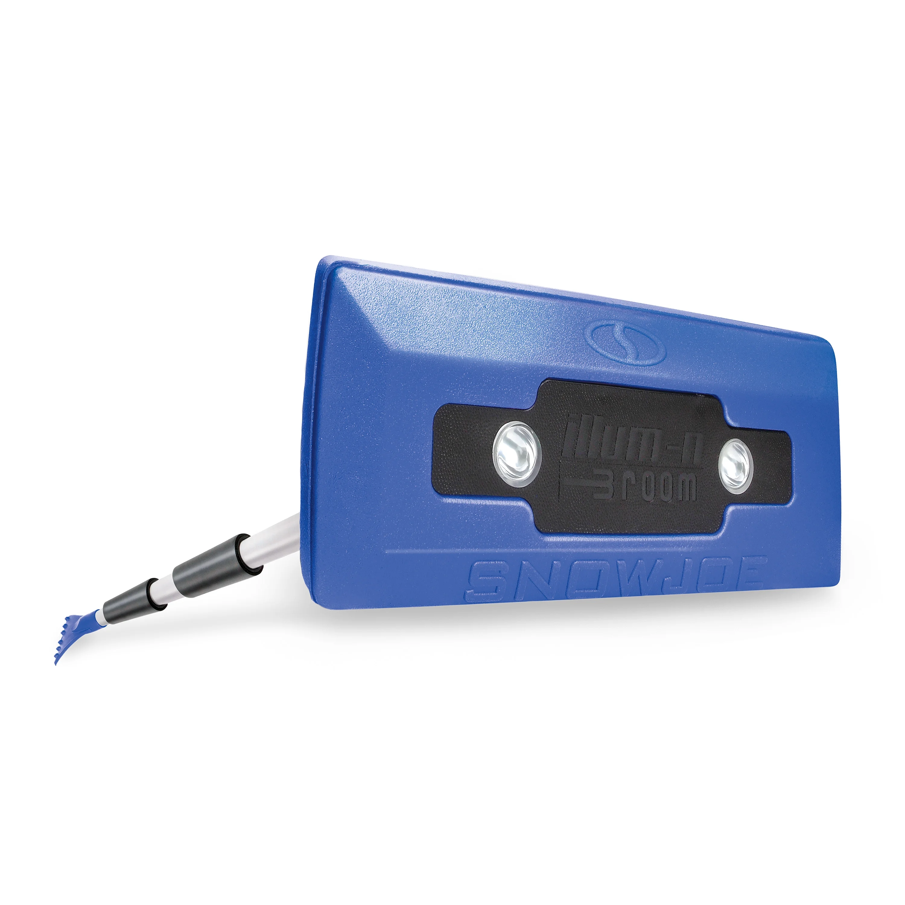 Snow Joe 4-in-1 Telescoping Snow Broom + Ice Scraper, LED Lights, 18