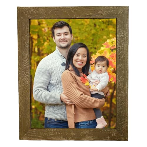 BARNWOODUSA | Farmhouse 11x14 Picture Frame | 1 1/2 inch Molding | 100% Reclaimed Wood | Rustic | Natural Weathered Gray