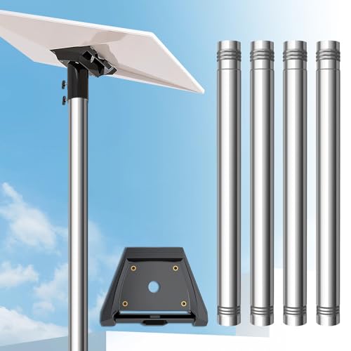 Starlink Pole Mount for Gen 3, Starlink RV Mount Kit Features a Durable 1.5'' Diameter Pole, 7ft Starlink Ground Pole Mount, Starlink Gen 3 Pipe Adapter Included