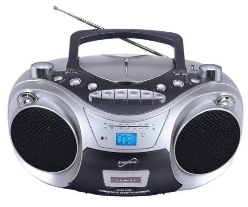 Supersonic Sc709cd CD Boombox with MP3 and Cassete Player