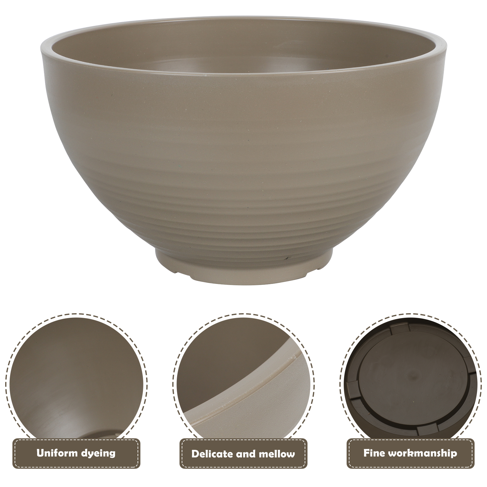 Terrarium Faux Stone Flower Pot Flower Plant Pots 30x16.9cm Khaki