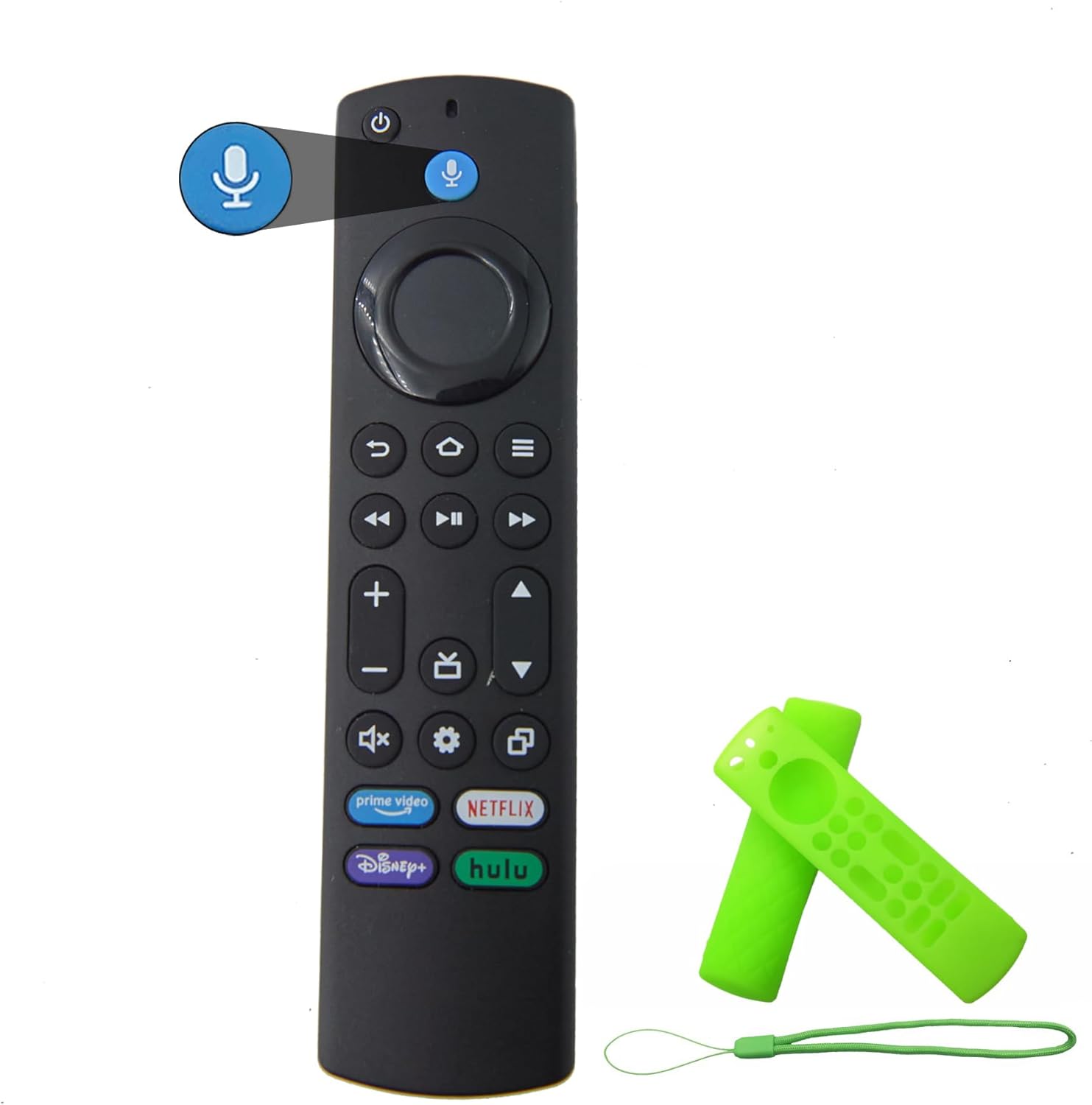 Voice Remote Control for AMZ/Insignia/Toshiba All Fire Series with 4 Shortcuts, Suitable for Fire Stick 2nd Generation, 3rd Generation, and Toshiba Smart TVs
