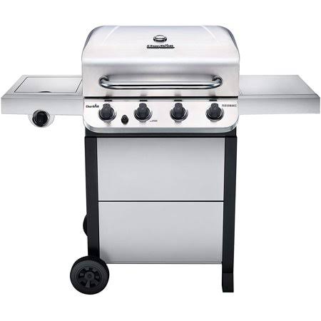 Char-Broil 463377319 Performance 4-Burner Cart Style Liquid Propane Gas Grill, Stainless Steel