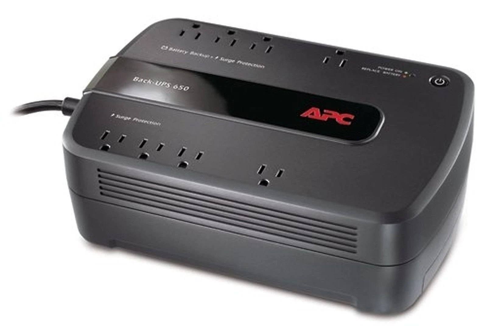 APC Back-UPS 650VA UPS Battery Backup u0026 Surge Protector