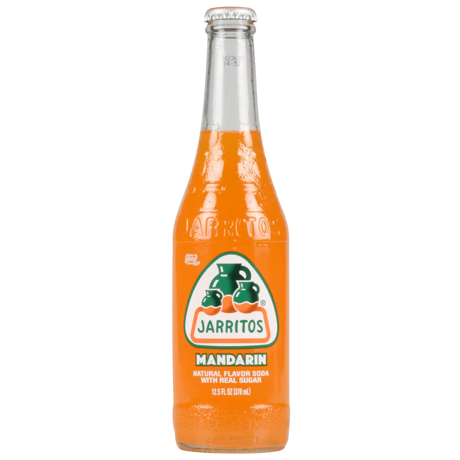 Jarritos Mandarin Natural Flavor Soda With Real Sugar 12/12.5 fl. oz. Glass Bottle Case (12-Pack)