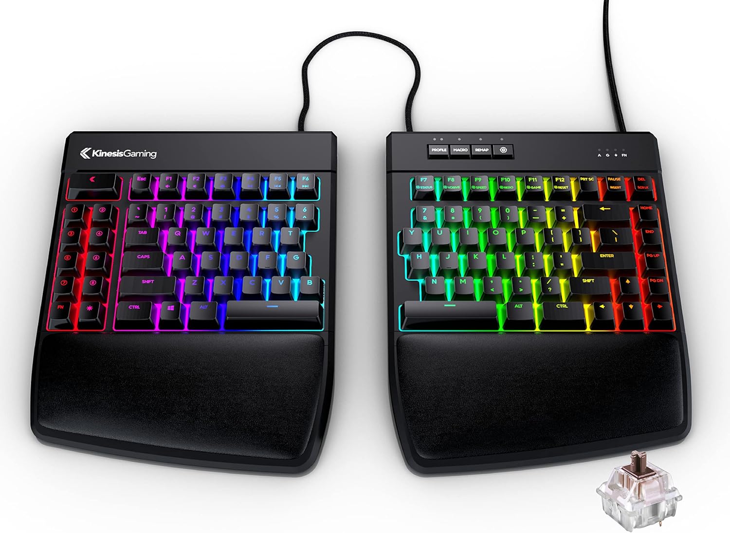 KINESIS GAMING Freestyle Edge RGB Split Mechanical Keyboard (MX Brown)