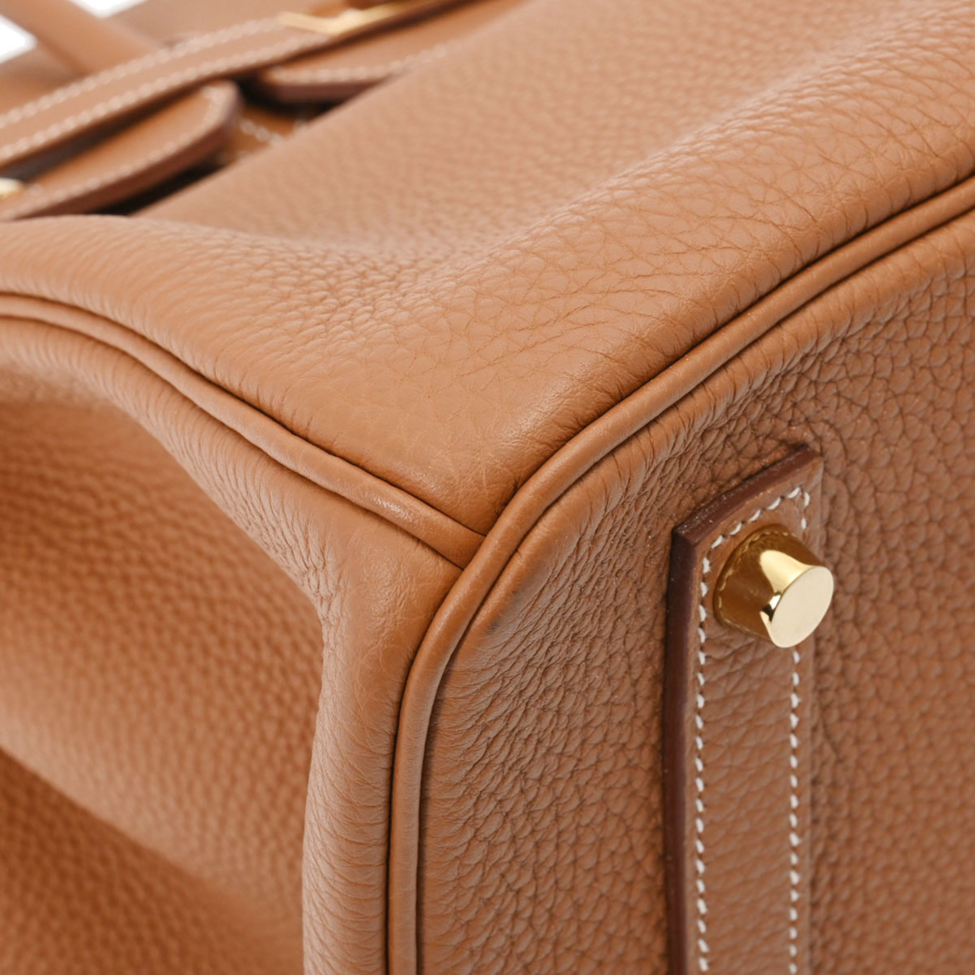 Pre-Owned HERMES Birkin 35 Gold - D stamp (circa 2019) Unisex Togo Handbag (Good)