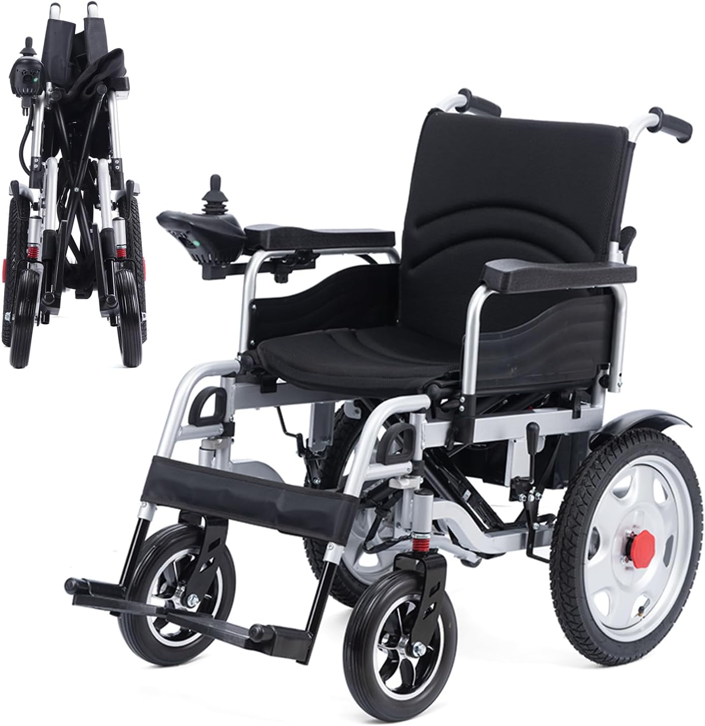 Electric Wheelchairs for Adults,Electric Wheelchair Lightweight Foldable,2x250W Motor Power Wheelchair,All Terrain Motorized Wheelchair for Seniors,12 Long Range Eletric Wheelchair-Airline Approved