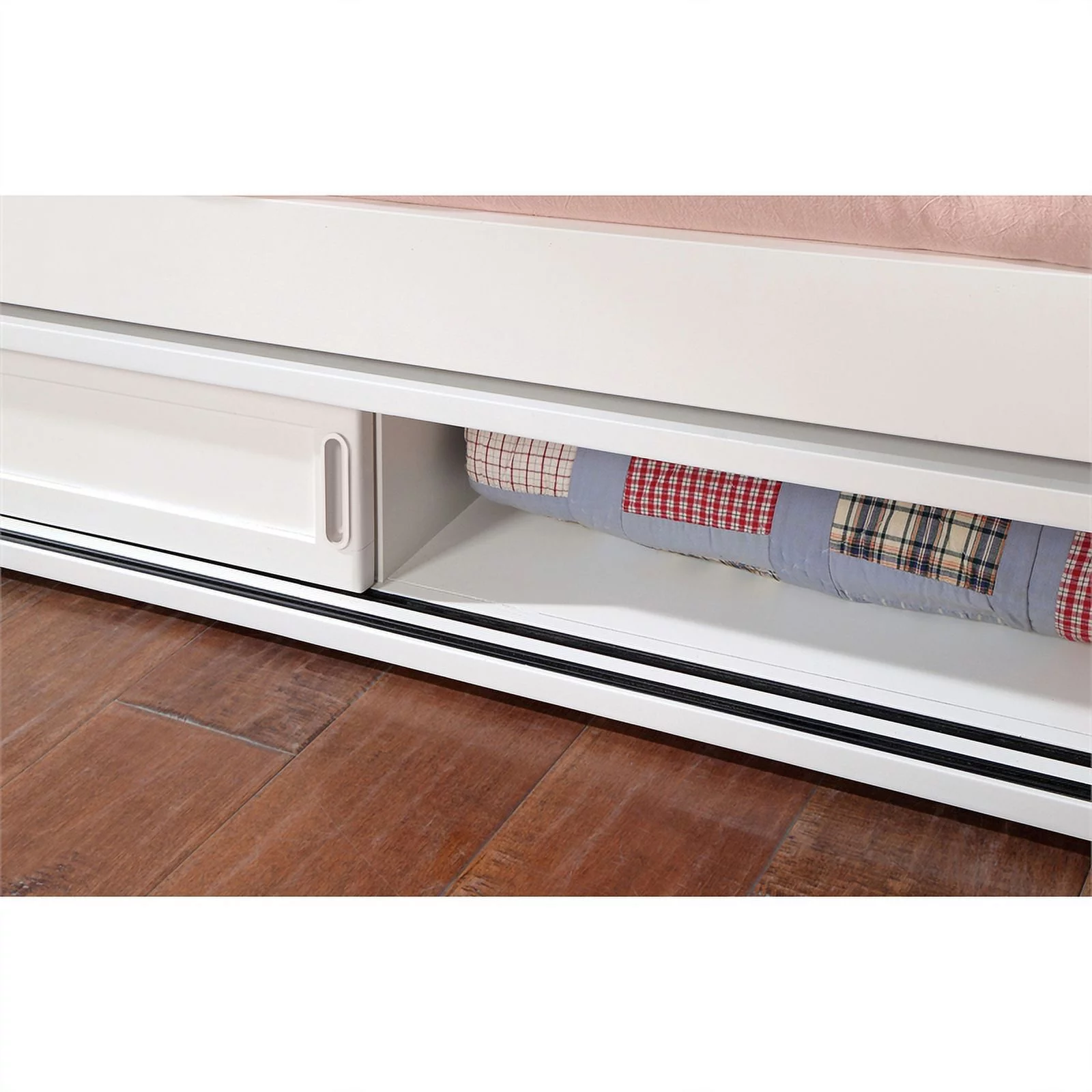 Furniture of America Treda Wood Underbed Storage with Sliding Doors in White