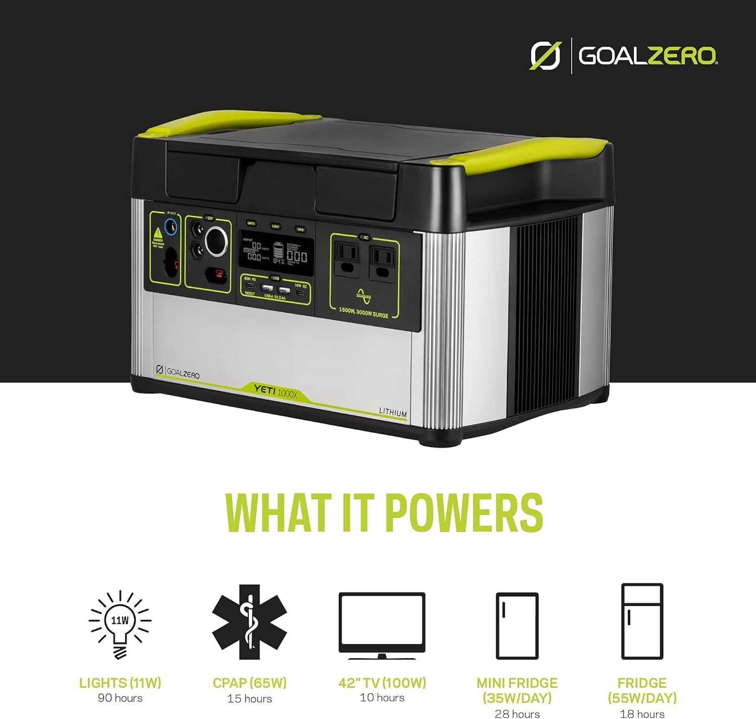 Goal Zero Yeti 1000X Solar Kit with Boulder 100 Briefcase