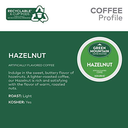 Green Mountain Coffee Roasters Hazelnut Coffee, Keurig Single-Serve K-Cup pods, Light Roast, 96 Count