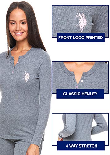 U.S. Polo Assn. Womens Thermal Underwear Set – Thermal Shirts and Thermal Leggings for Women…