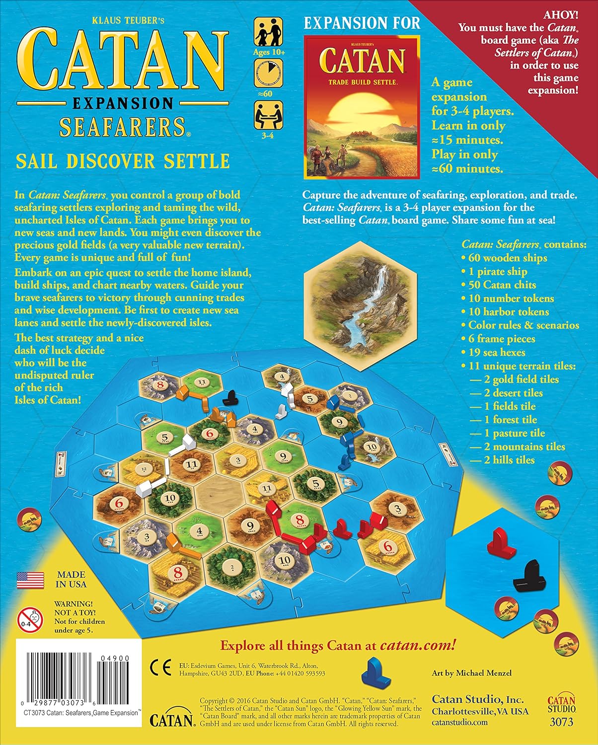 Catan Seafarers Board Game Expansion | Family Board Game | Board Game for Adults and Family | Adventure Board Game | Ages 10+ | for 3 to 4 Players | Average Playtime 60 Minutes | Made by Catan Studio