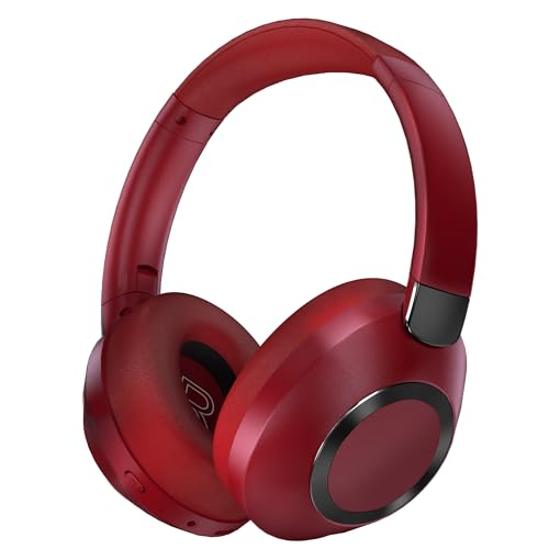 Active Noise Cancelling Headphones, 100H Playtime Headphones Wireless Bluetooth, Bluetooth Headphone with Mic, Over Ear Wireless Headphone with Deep Bass,Fast Charging for Travel
