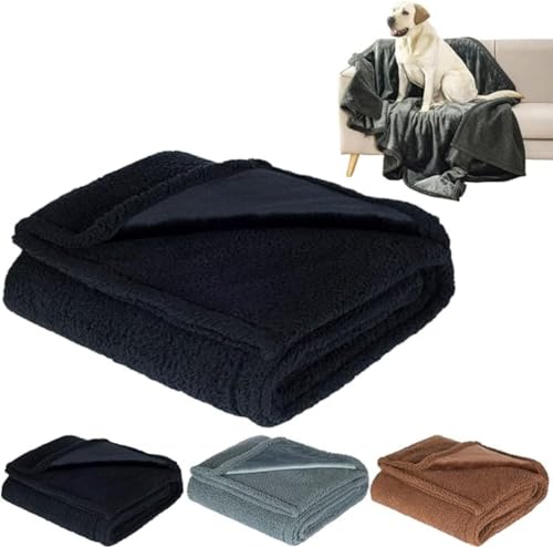 Liquid Pee Proof Pet Blanket for Dog Puppy Cat,Double-Sided Fluffy Soft Cozy Waterproof Blanket,Fleece Blanket for Bed Furniture Protector,Stain Proof Love for Couples Bed Intimacy Blanket