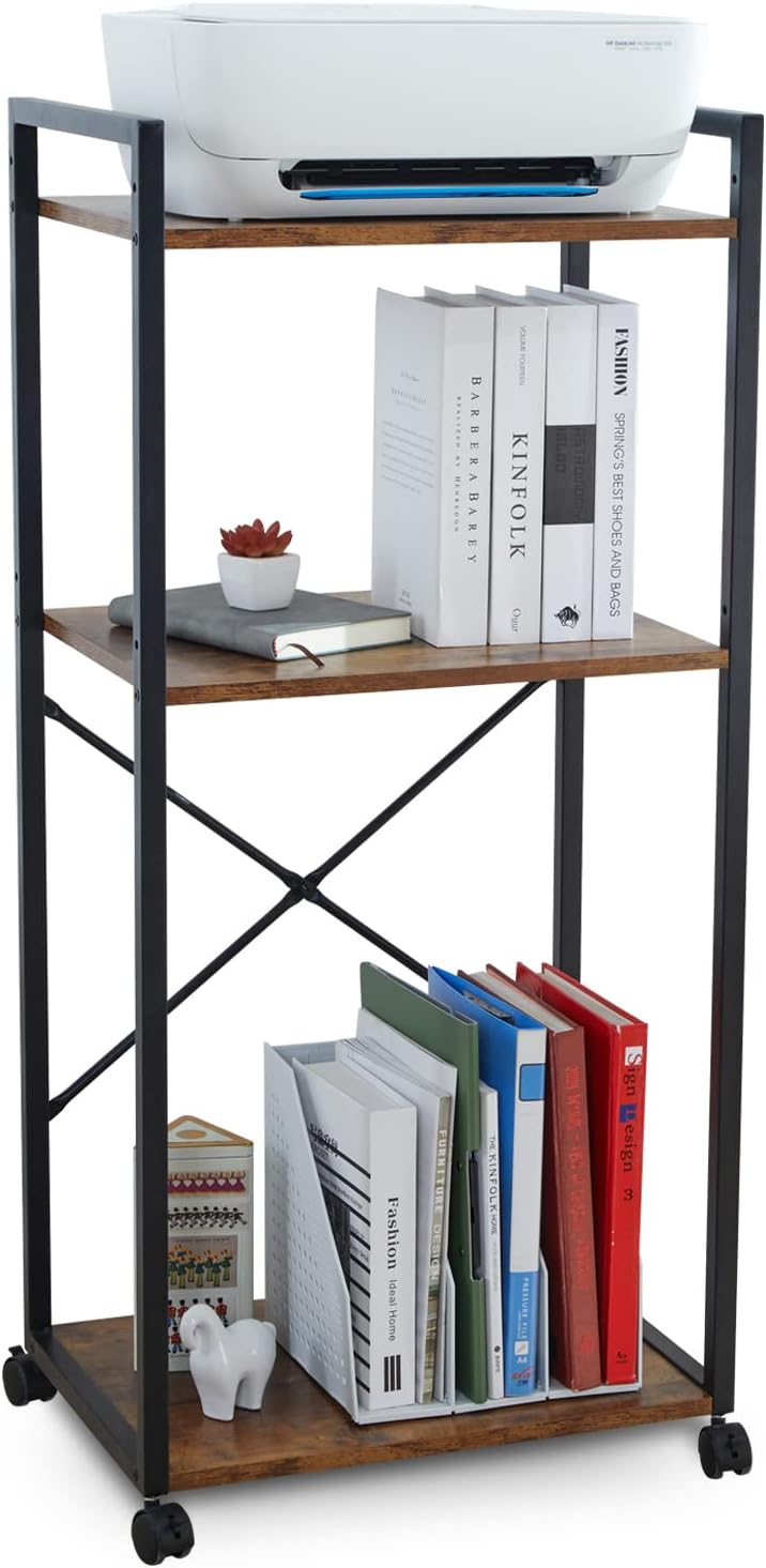 Printer Stand - Under Desk Printer Stand -Printer Desk-Desktop Printer Stand-Shelf for Desktop (3 Tier-2)