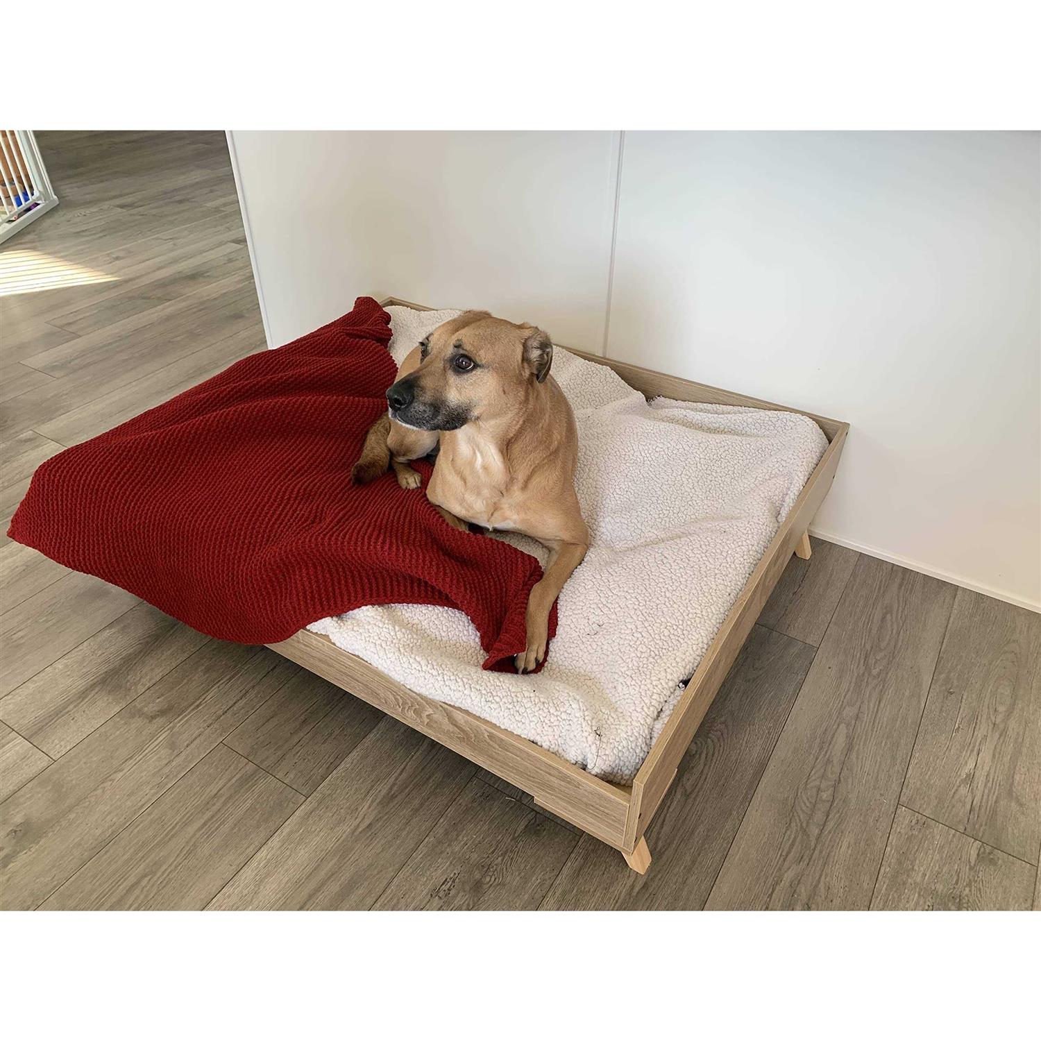 Midlee Raised Wooden Dog Bed Frame - Pet Supplies online store