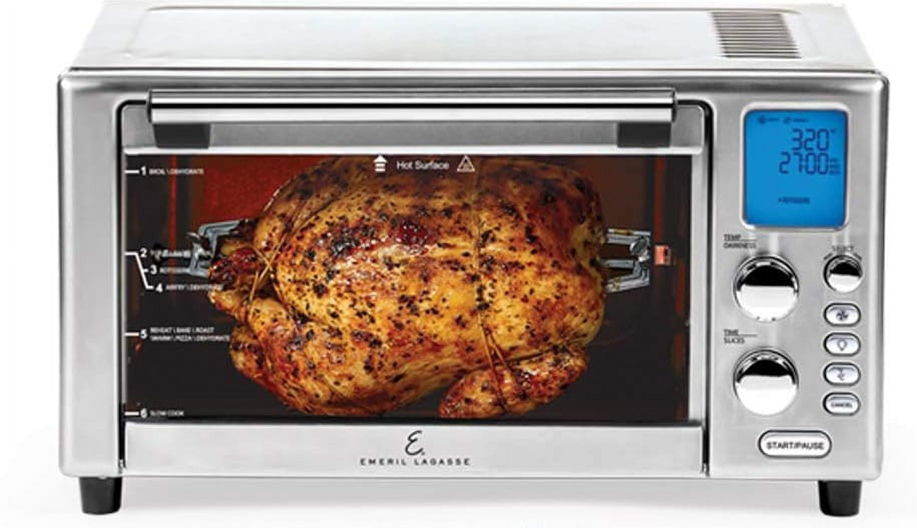 Open Box Emeril Lagasse Power Air Fryer 360 S-AFO-001 - Stainless Steel