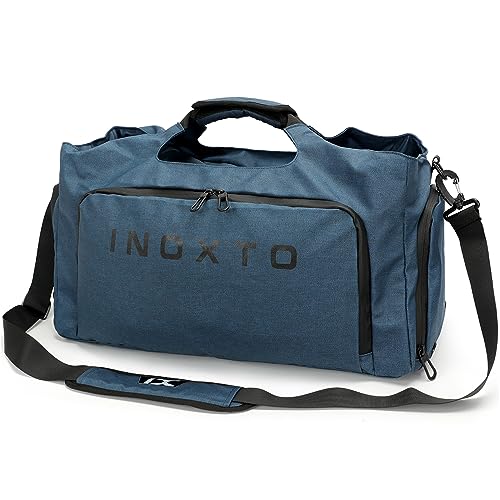 Small Gym Bag for Men Women, Waterproof Sports Travel Duffel Bag with Wet Pocket & Shoes Compartment, Lightweight Carry on Weekender Overnight Bag, Gym Tote Bag for Travel, Workout (Black)