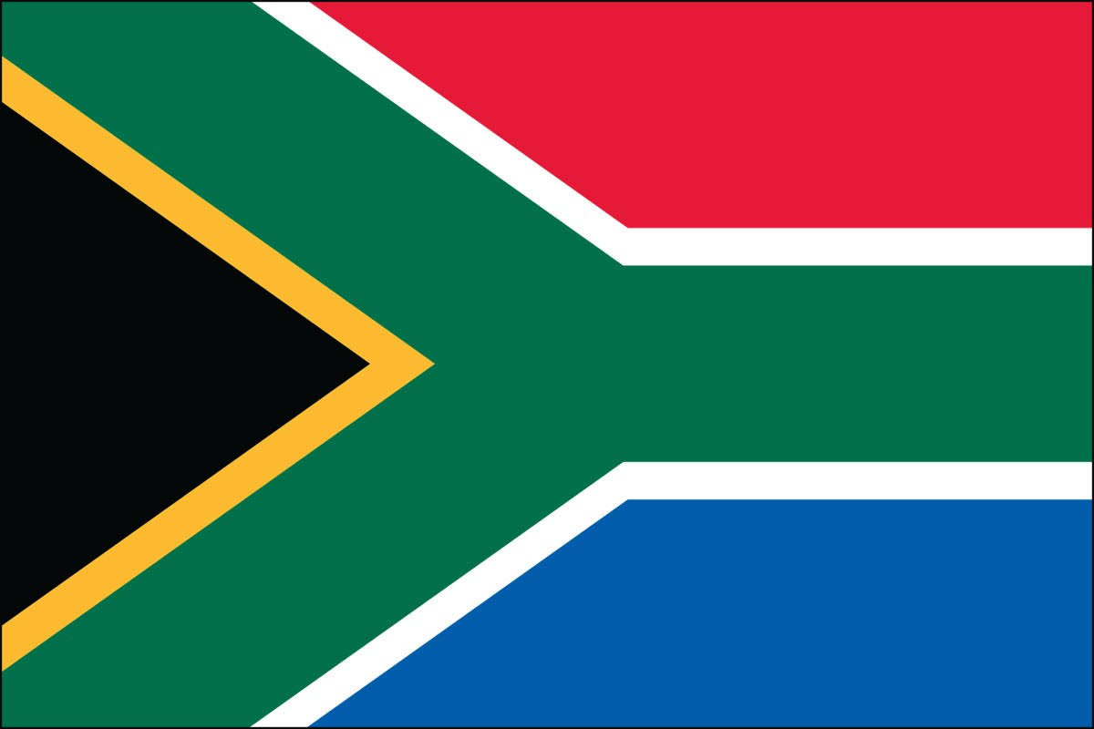 3ft. x 5ft. South Africa Flag with Side Pole Sleeve by US Flag Supply