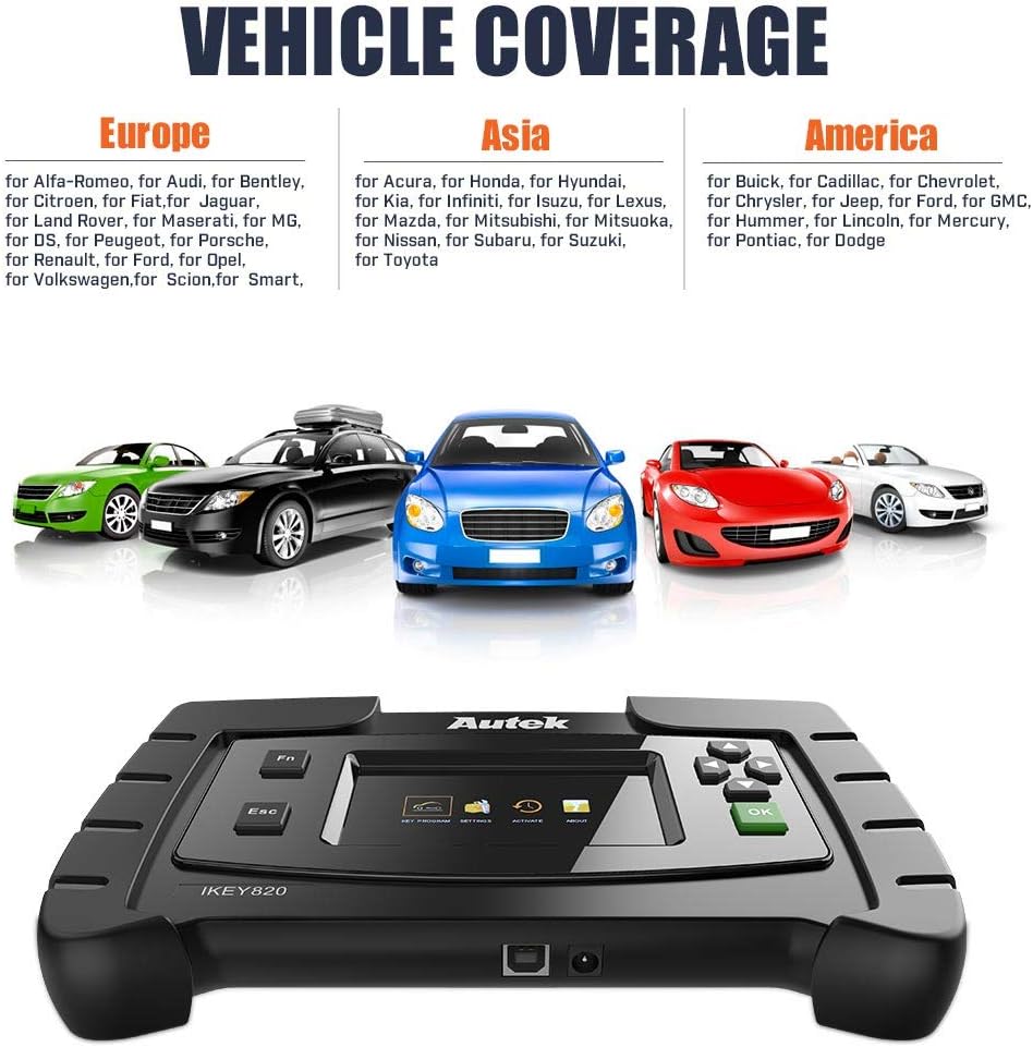 Autek IKey820 Auto Programmer Professional Pin Code Reader All Key Lost Programming