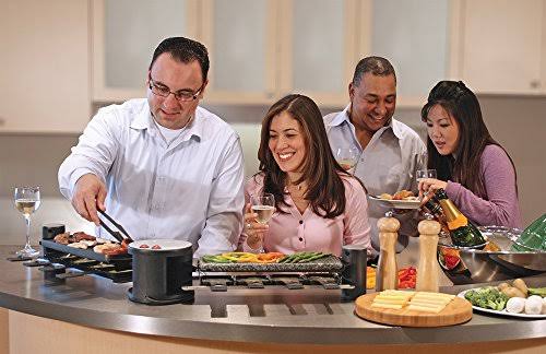 Swissmar KF-77073 Swivel 8-Person Raclette with Granite Stone and Cast Aluminum