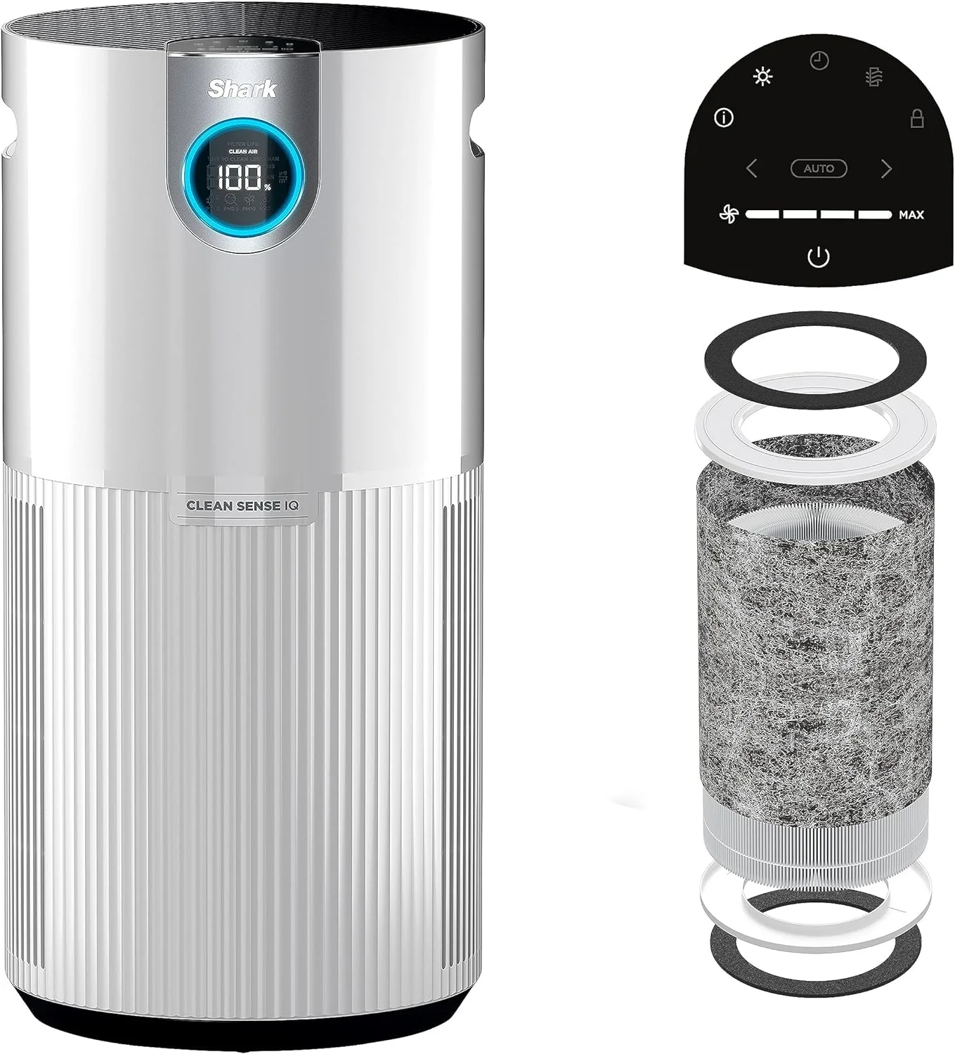 Open Box Shark Air Purifier MAX with Anti-Allergen Nanoseal and HEPA Air Filter Technology UA205