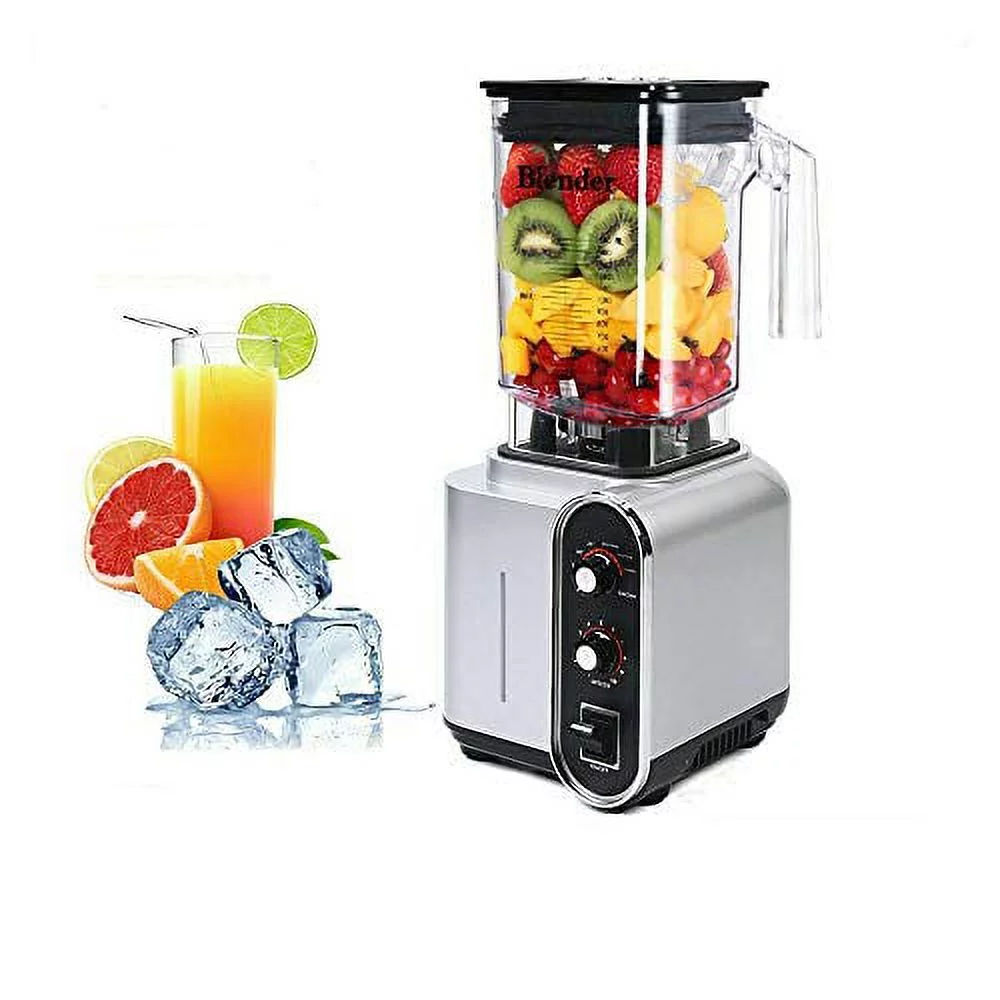 Oukaning Commercial Electric Blender Juicer Crusher 1500W 110V Bpa Frozen Drinks And Smoothies