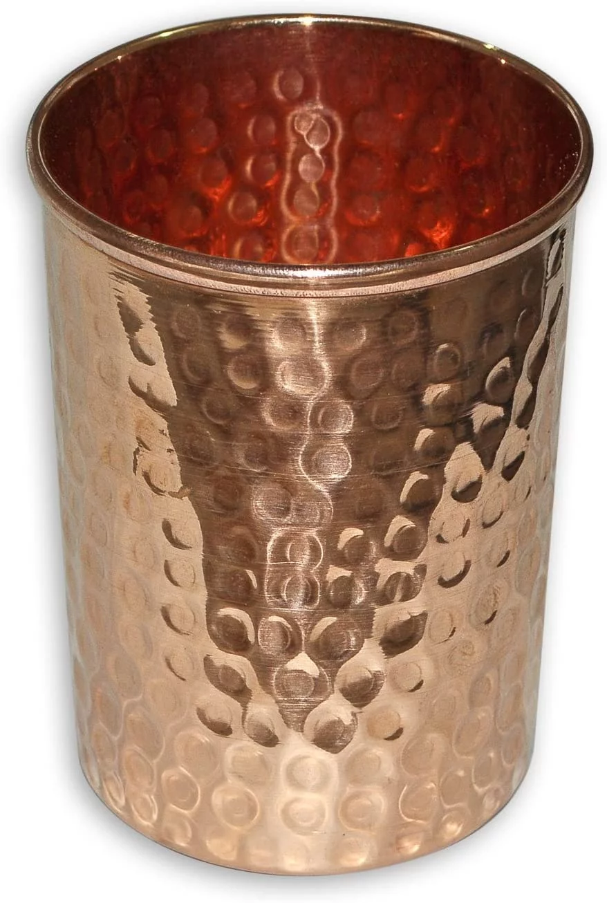 Pure Copper Drinkware Hammered Tumbler Water Glass Tableware Drinking Accessories 250 ML