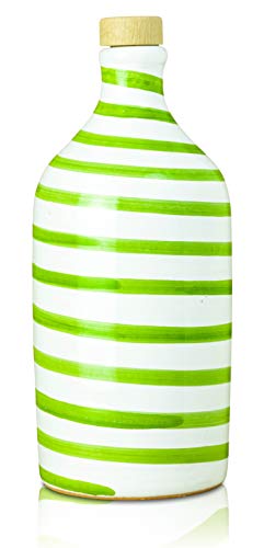 Antico Frantoio Muraglia | Premium Italian Extra Virgin Olive Oil | First Cold Pressed Gourmet EVOO | RAINBOW Arcobaleno Collectible Handmade Ceramic Bottle | 16.9 Fl.oz (500 ml)