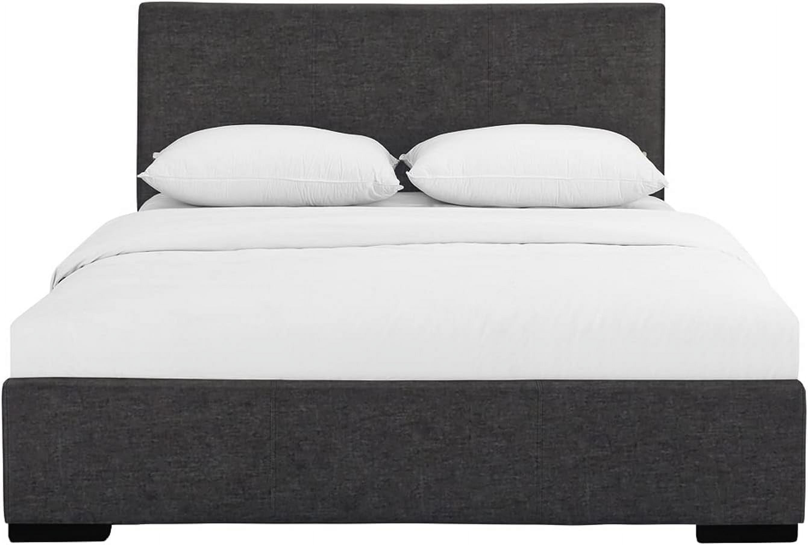 Hindes Upholstered Platform Bed Frame | Low-Profile Bed With Full Slat Support System – No Box Spring Needed, Easy Assembly | Gray,