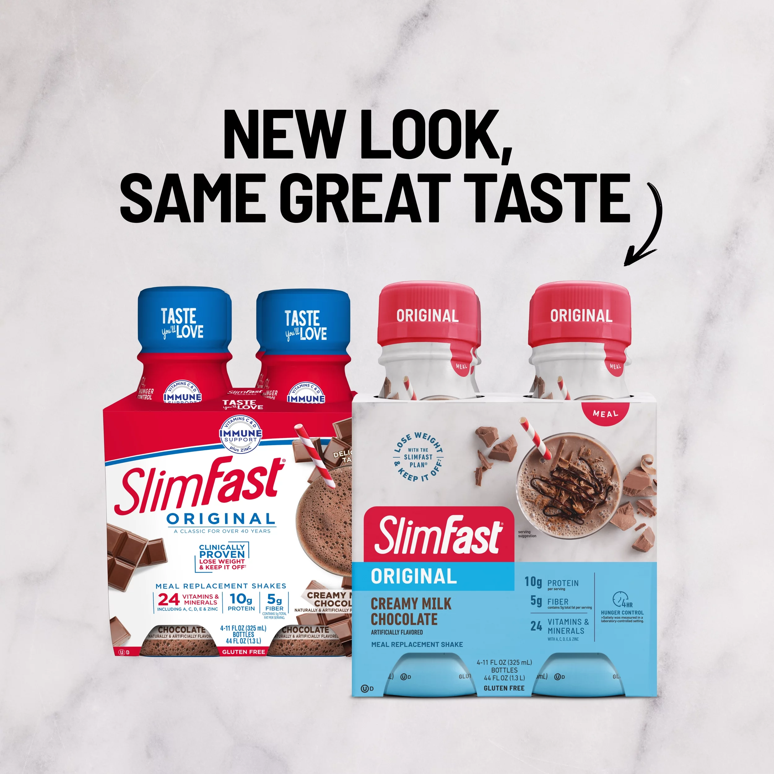 SlimFast Original Meal Replacement Shakes, Creamy Milk Chocolate, 11 fl. Oz., 15 Ct