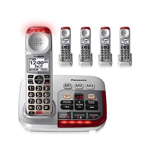 Panasonic KX-TGM450S Plus (4) Kx-tgma45s 5 Handset Amplified Cordless Phone