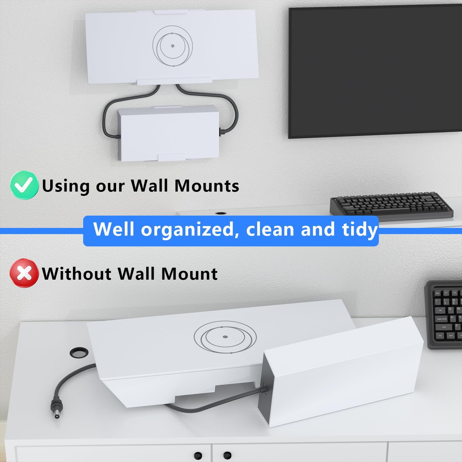Starlink Gen 3 Mount, Starlink Standard V3 Mesh Router and Starlink Gen 3 Power Supply Mounting Kit for Starlink V3 Gen 3 High Performance Standard Router