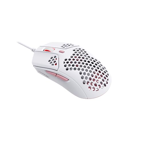 HyperX Pulsefire Haste – Wireless Gaming Mouse – Ultra Lightweight, 61g, 100 Hour Battery Life, 2.4Ghz Wireless, Honeycomb Shell, Hex Design, Up to 16000 DPI, 6 Programmable Buttons – Black, 4P5D7AA