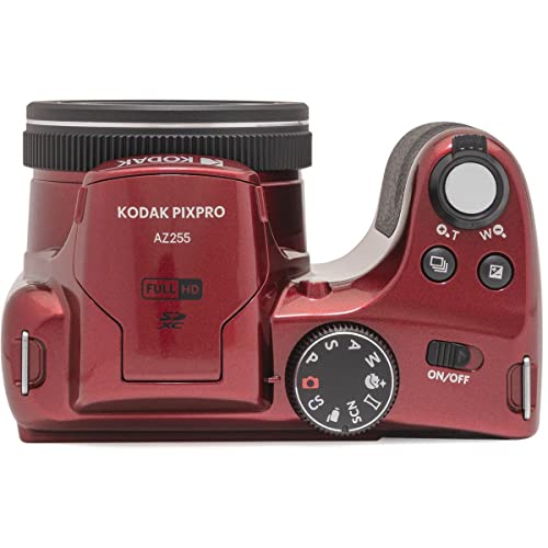 KODAK PIXPRO AZ255-RD 16MP Digital Camera 25X Optical Zoom 24mm Wide Angle Lens Optical Image Stabilization 1080P Full HD Video 3
