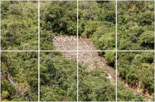 8 Pack Art Acoustic Panels View famous terraces white stone Choquequirao archeological site ruins Soundproof Wall Panels, 32