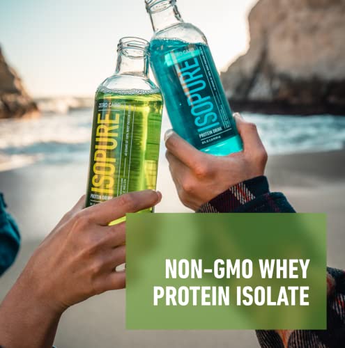 Isopure Zero Carb 32g Protein Ready-to-Drink, Whey Protein Isolate, Green Tea, 16 Fl Oz (12 Bottles)