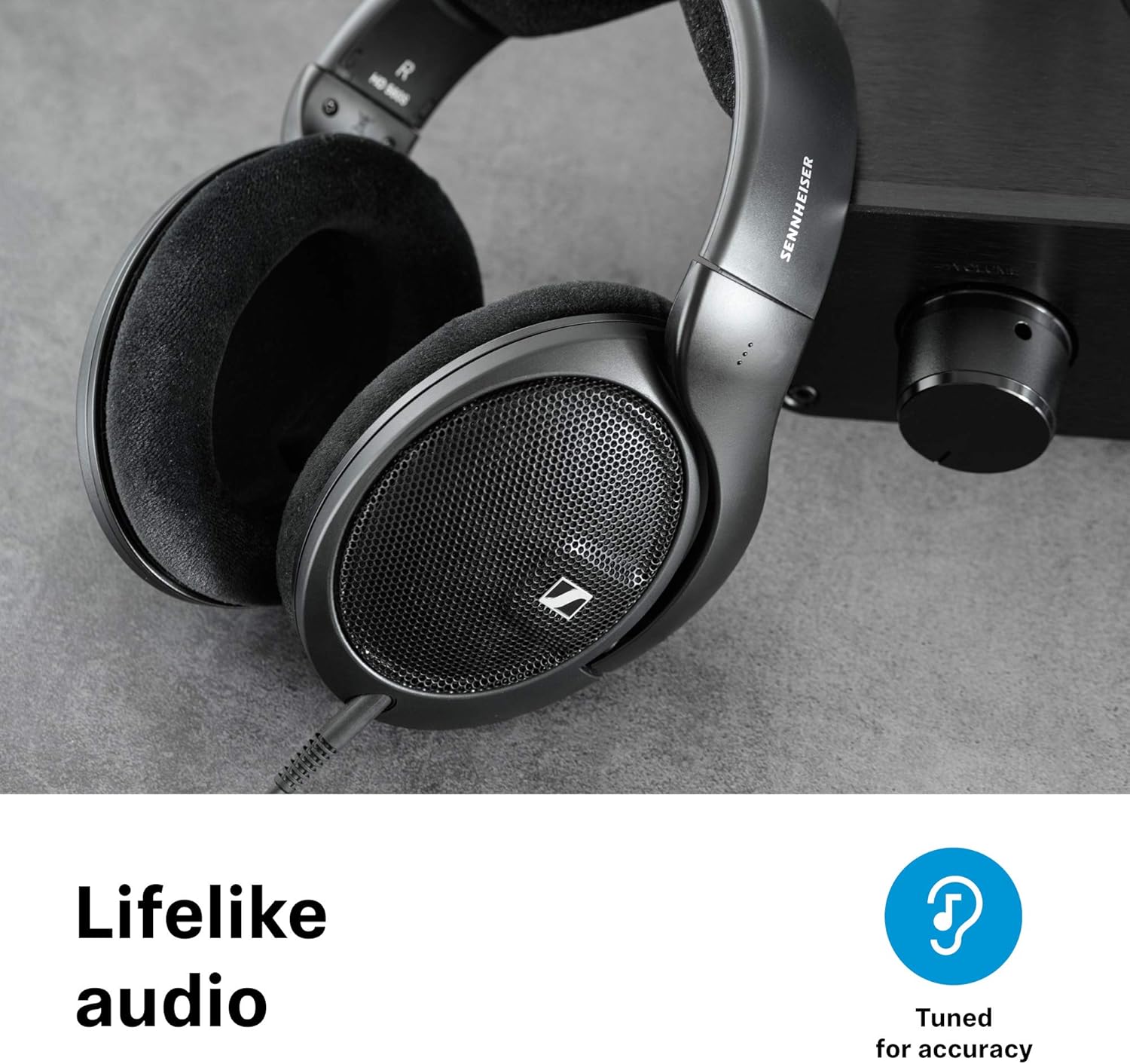 Sennheiser HD 560 S Over-The-Ear Audiophile Headphones - Neutral Frequency Response, E.A.R. Technology for Wide Sound Field, Open-Back Earcups, Detachable Cable, (Black) (HD 560S)