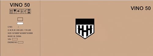 HHH Upgraded 49cc/50cc Gas Street Legal Scooter Moped for Youth and Adults with Matching Trunk - Sporty Black