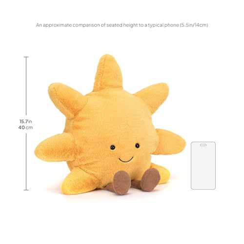 Jellycat Amuseables Sun Stuffed Toy, Medium 12 inches - Sun Plush - Fun Gift Idea