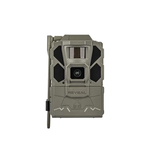 Tactacam REVEAL X Gen 3.0 Cellular Trail Camera - Multi Carrier, HD Photos & Videos, Pre-Installed Antenna, Built-in GPS, Best Battery Life, Low-Glow IR Flash, Fast Trigger Speed + 32GB SD Card (1 PK)