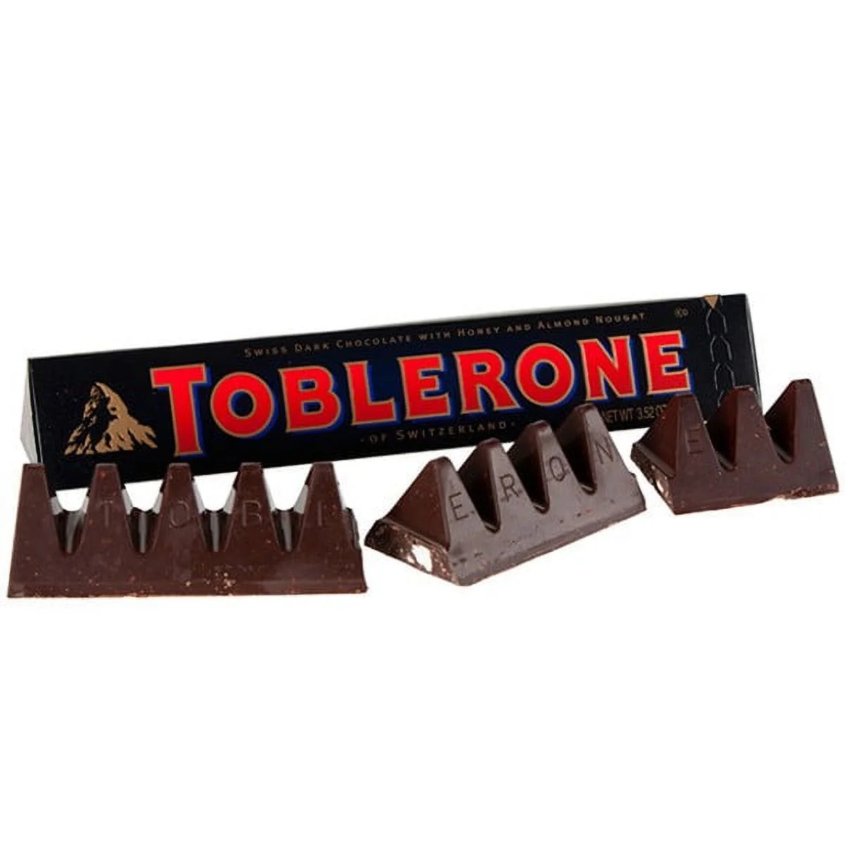 Toblerone Dark Chocolate Bars 3.5 oz Boxes - Pack of 12