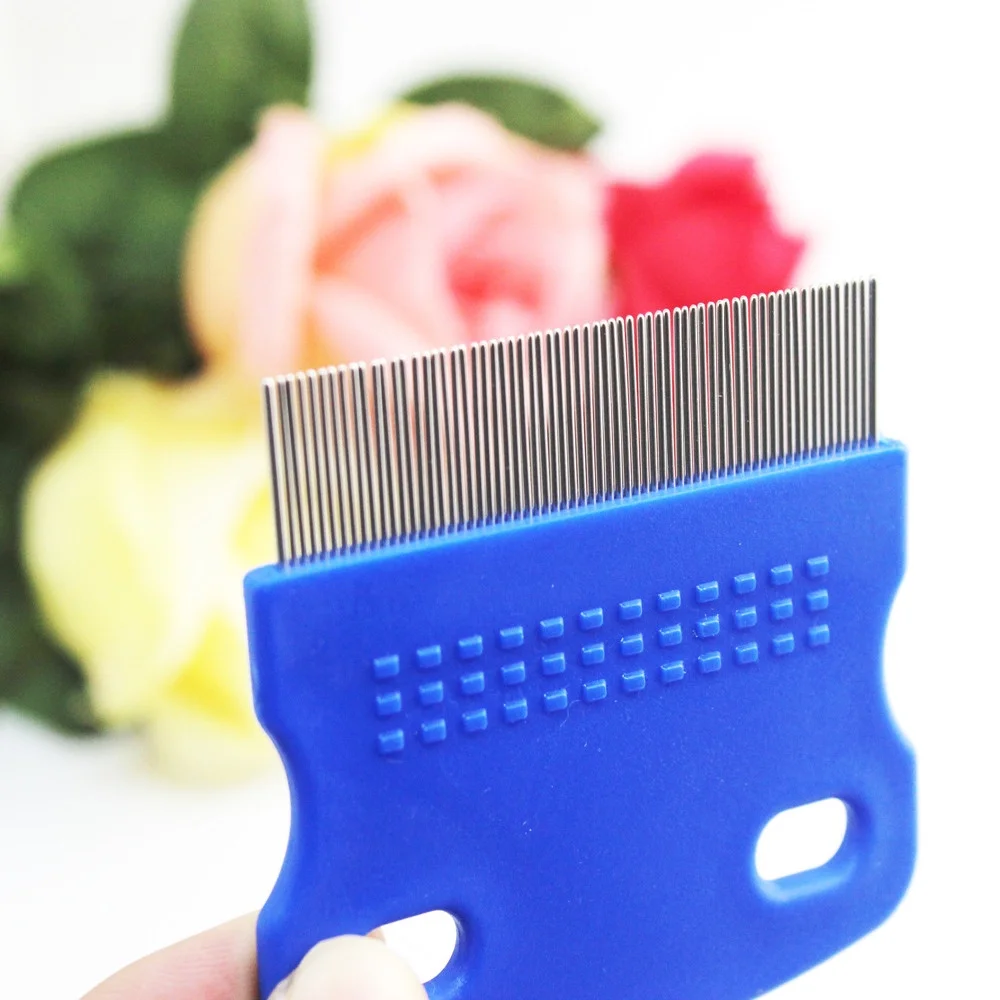 Shldybc Pet Hair Grooming Comb Flea Shedding Brush Puppy Dog Stainless Comb, Dog Puppy Grooming Steel Small Fine Toothed Pet Flea Comb New