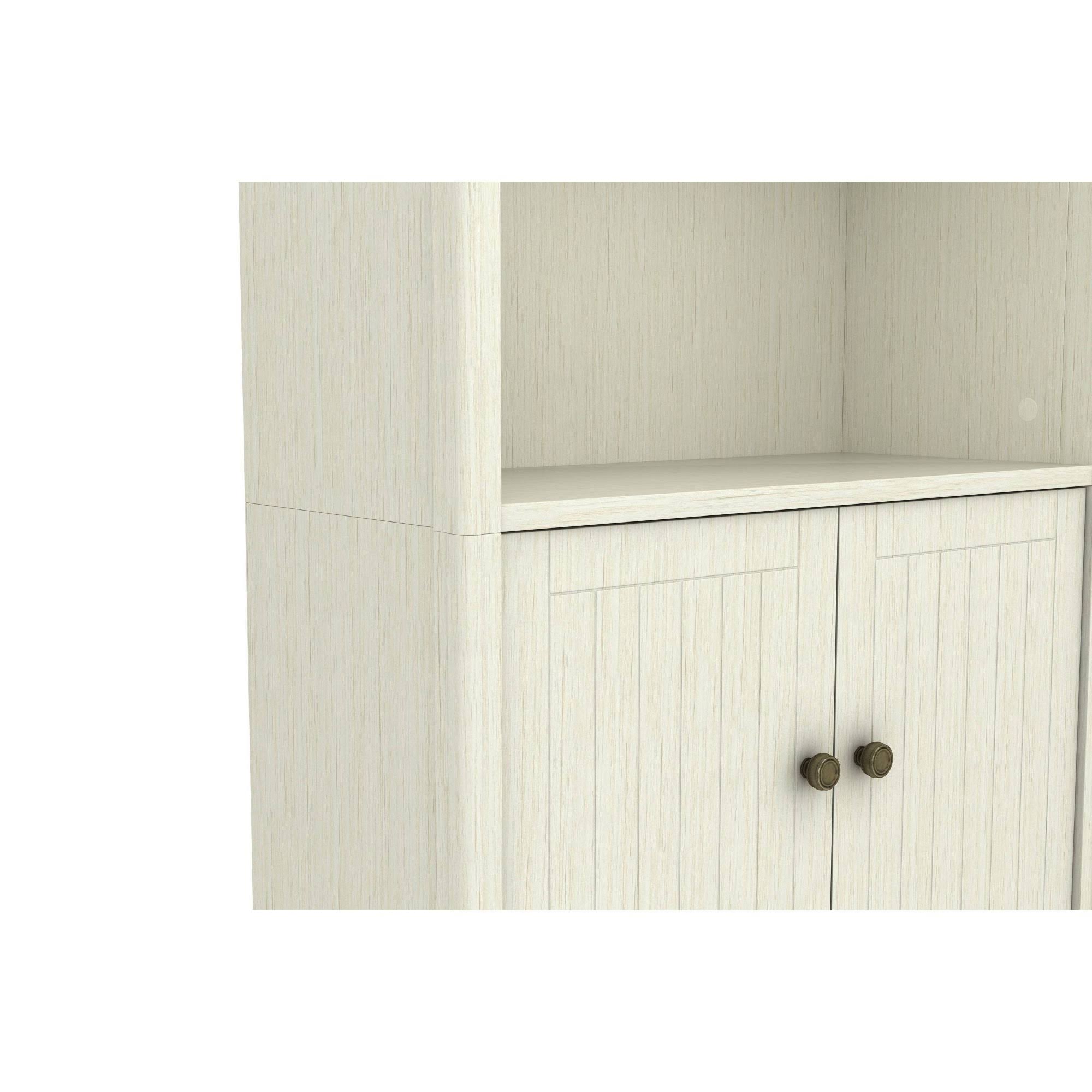 Quarters u0026 Craft High Tide Collection Home Office Library Bookcase, in Weathered White (QCLIBBWH)